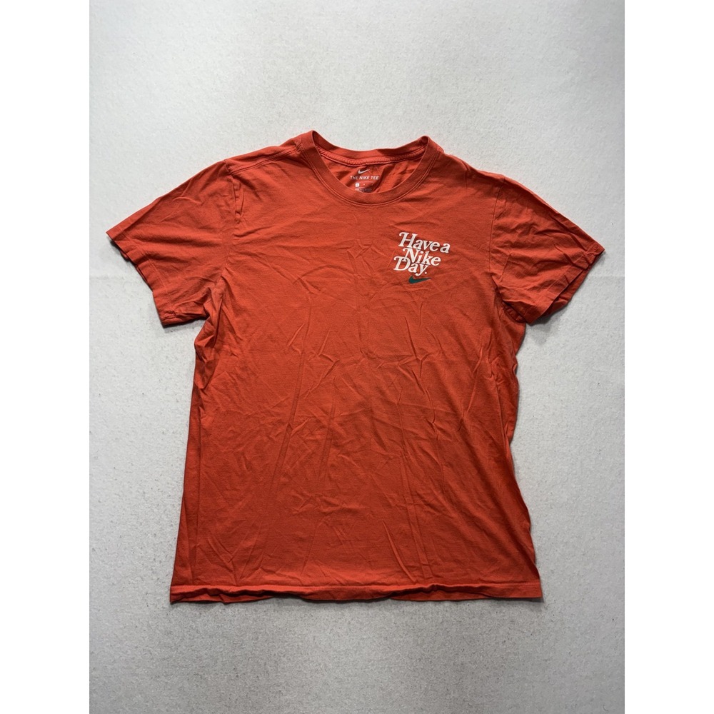 Nike Shirt Mens Large Orange Have A Nike Day Graphic Tee Swoosh Short Sleeve